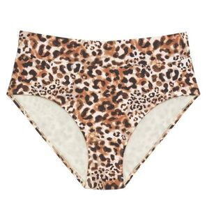 Time and Tru Leopard Print High Waist Bikini Bottoms Women's Plus Size 3X